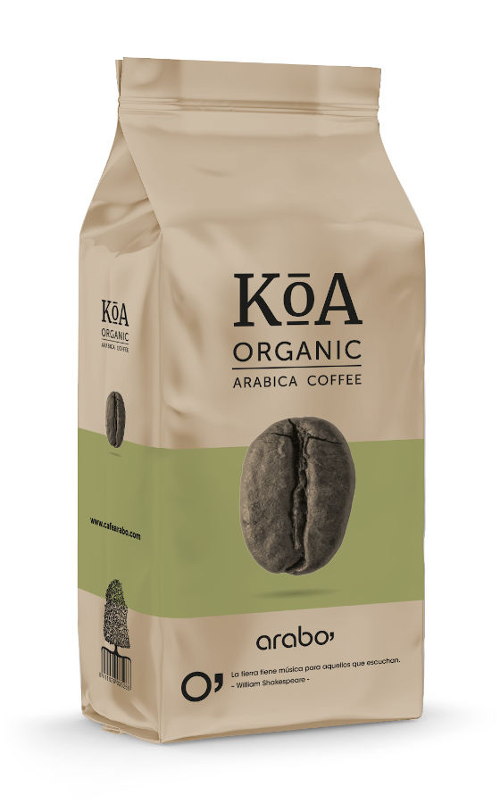 paquete cafe en grano koa ecologico organico arabica arabo coffee roasters