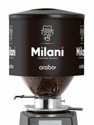 tolva cafe en grano milani tueste tostado italiano premium arabo coffee roasters